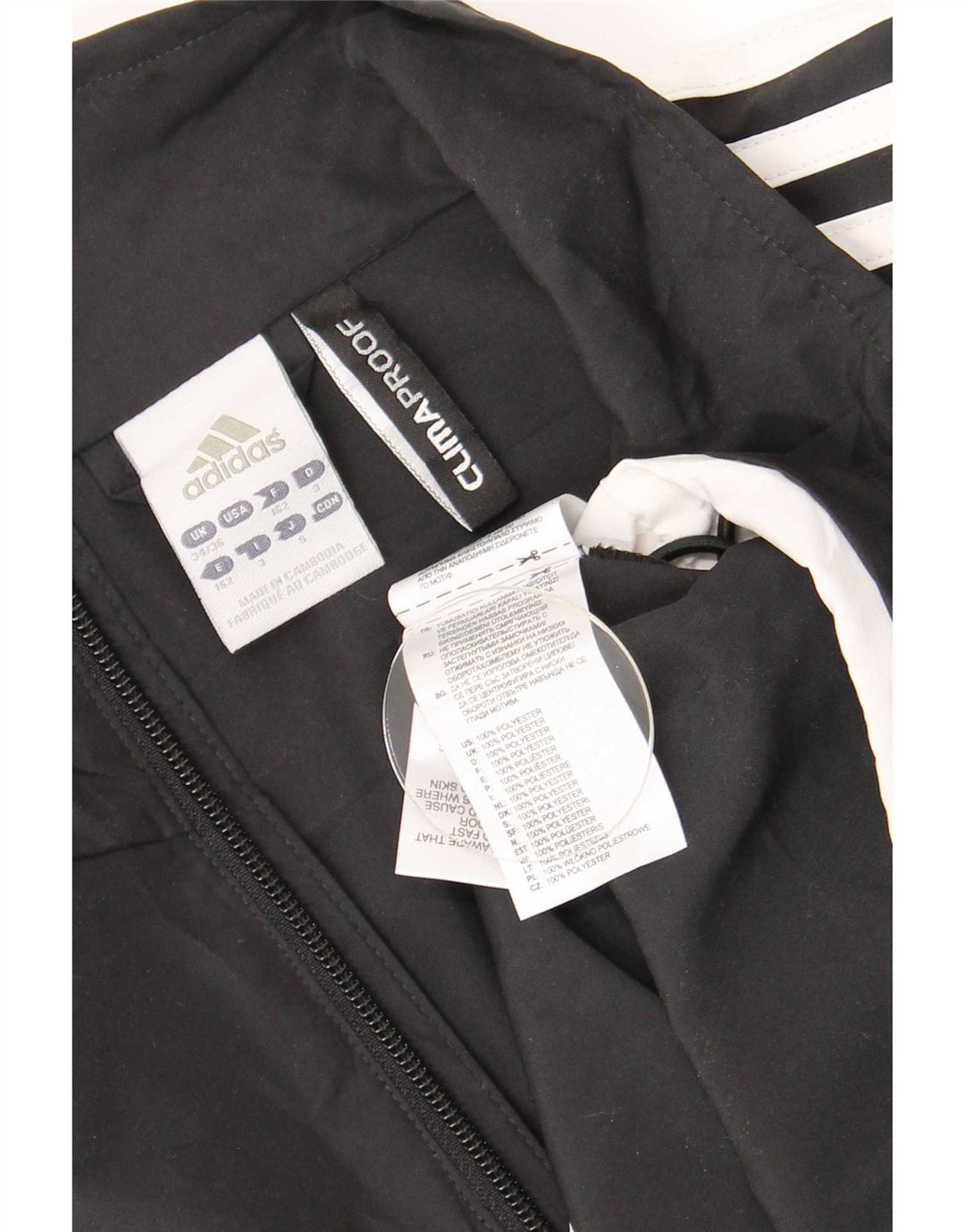 Adidas Herren Clima Proof Pullover Trainingsanzug Top UK 34/36 Small Schwarz
