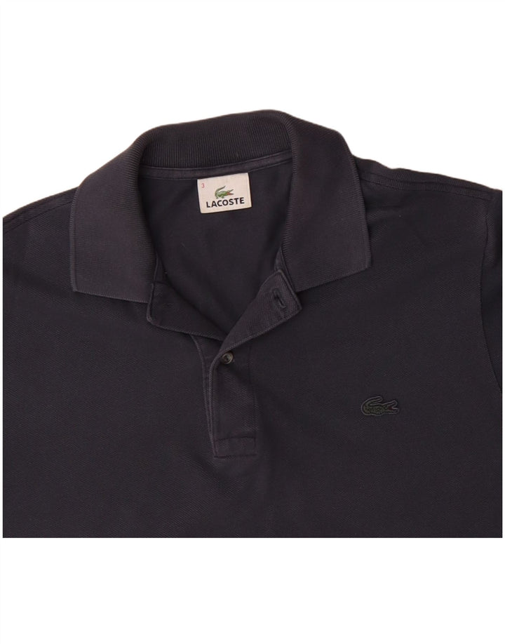 LACOSTE Herren-Poloshirt, Größe 3, klein, graue Baumwolle