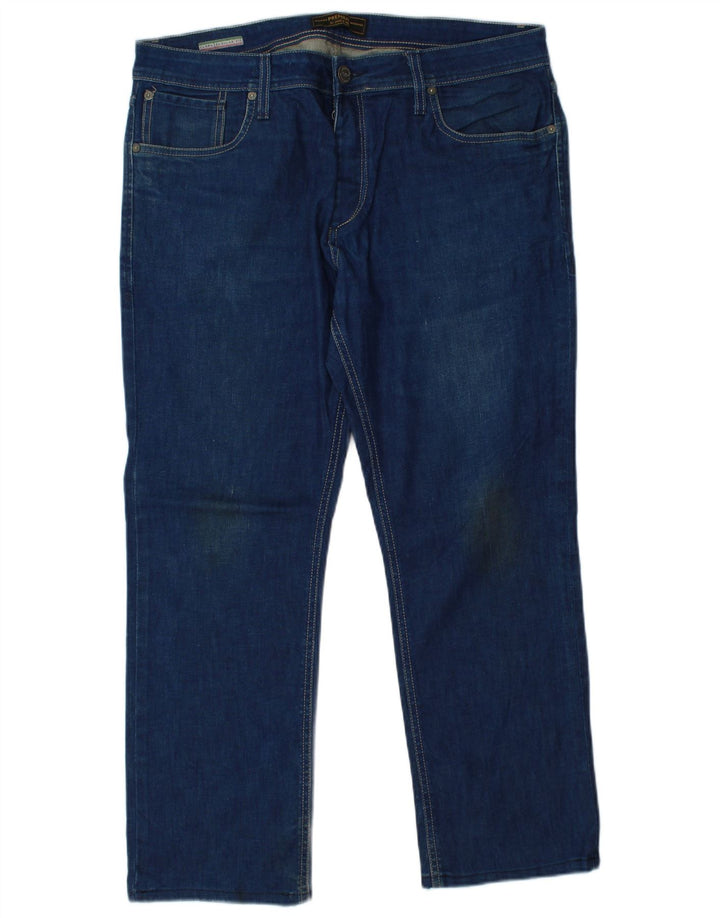 JACK & JONES Herren Straight Jeans W36 L27 Blau