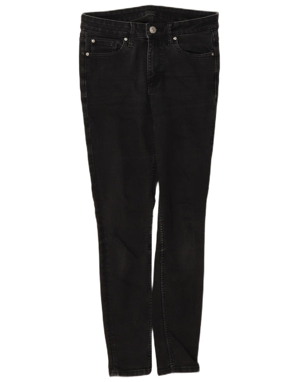 Marks & Spencer Damen Skinny Jeans UK 10 Small W26 L27 Graue Baumwolle