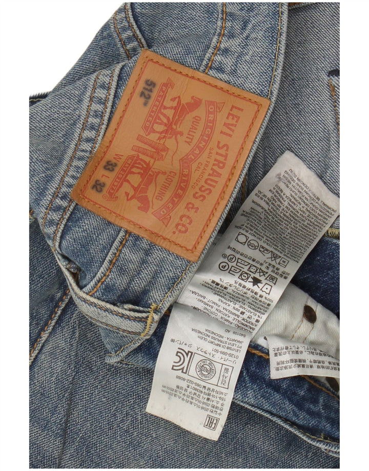 Levi's Herren 512 Tapered Jeans W33 L32 Blaue Baumwolle