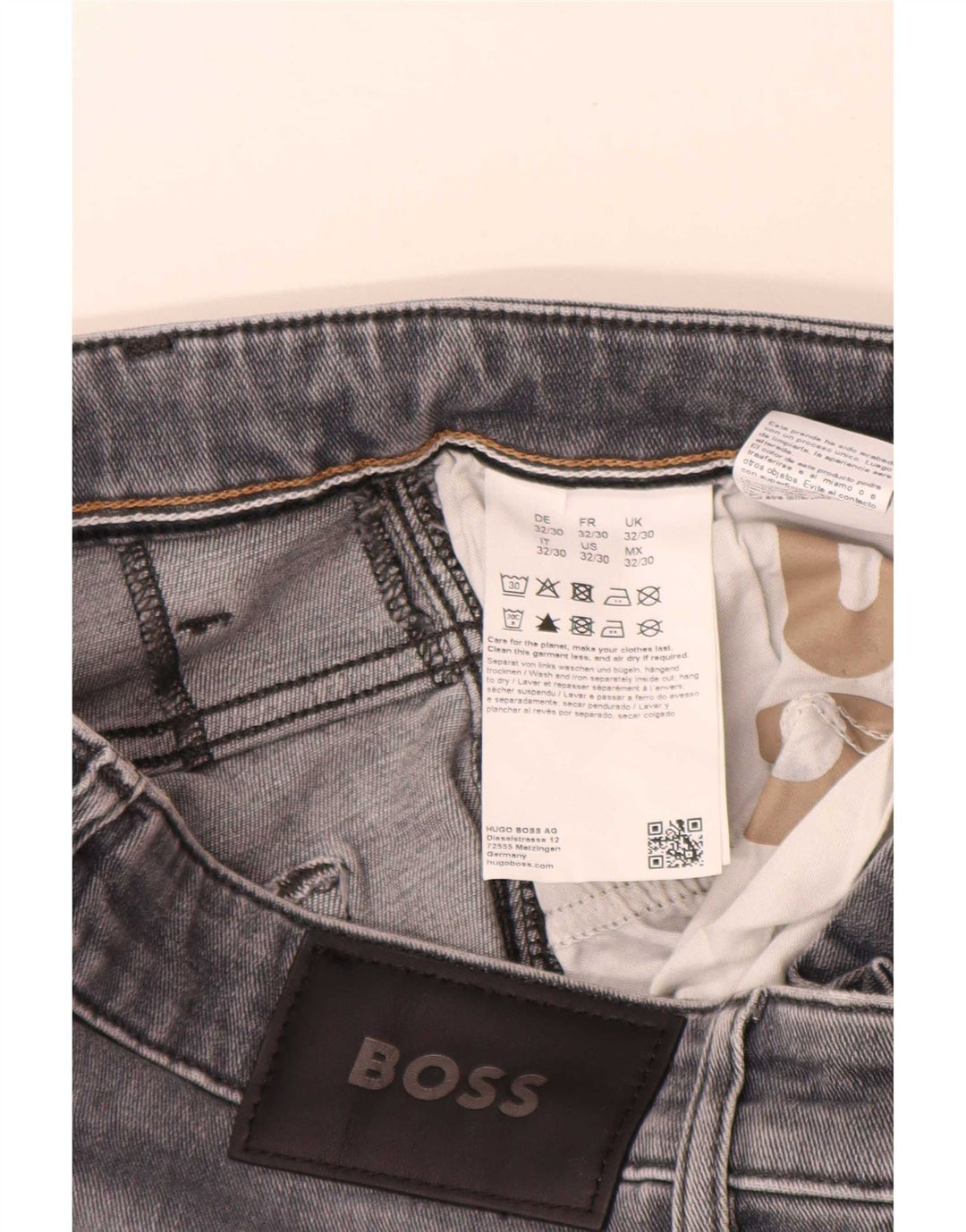 Hugo Boss Damen Slim Jeans W32 L30 Graue Baumwolle