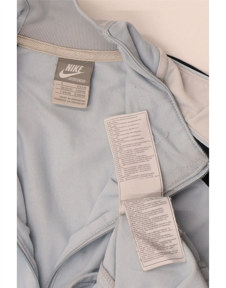 Nike Herren-Trainingsanzug-Top-Jacke, UK, Größe 35/37, klein, blaues Farbblock-Polyester