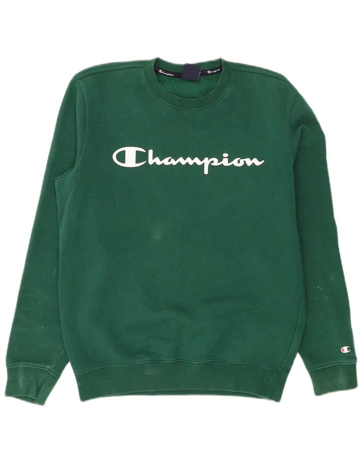 Champion Herren-Sweatshirt mit Grafik, mittelgrüne Baumwolle