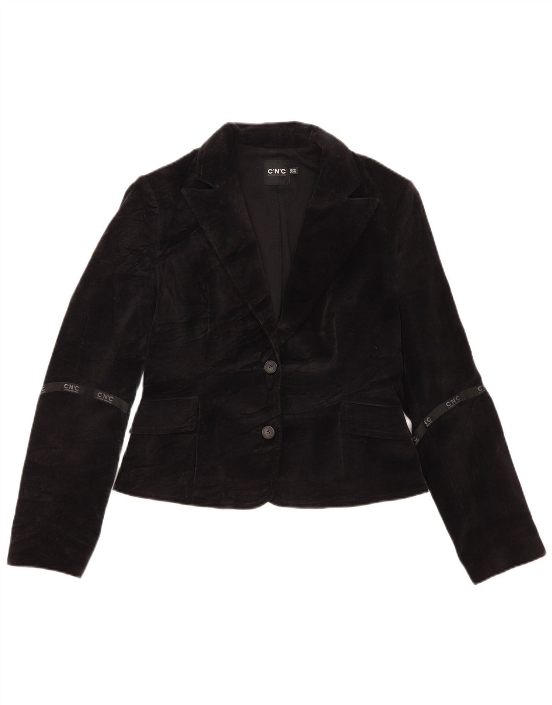 CNC Costume National Damen-Blazer mit 2 Knöpfen, Größe IT 44, mittelschwarz