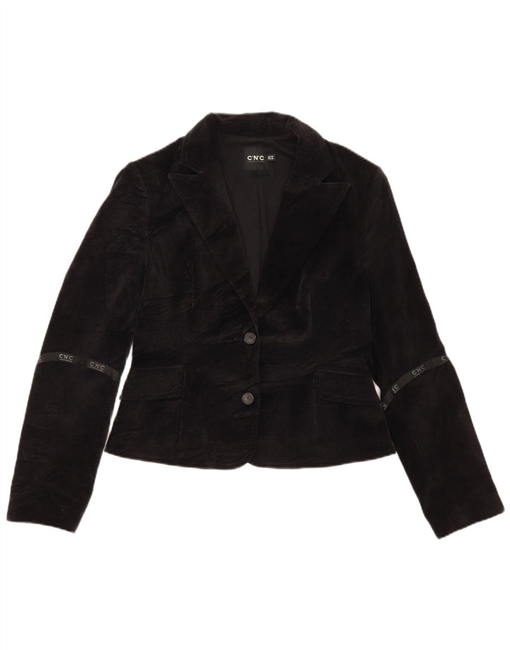 CNC Costume National Damen-Blazer mit 2 Knöpfen, Größe IT 44, mittelschwarz