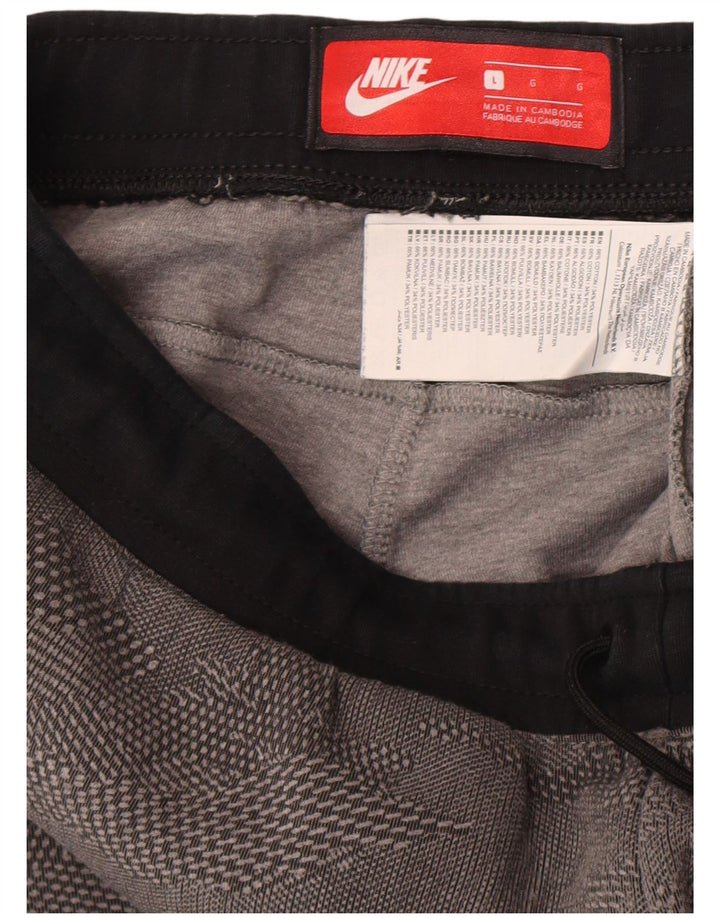 Nike Herren-Trainingshose, Jogginghose, groß, graue Baumwolle