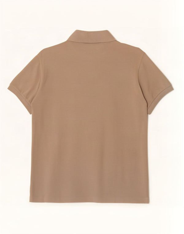 Lacoste Herren-Poloshirt, Größe 5, große beige Baumwolle