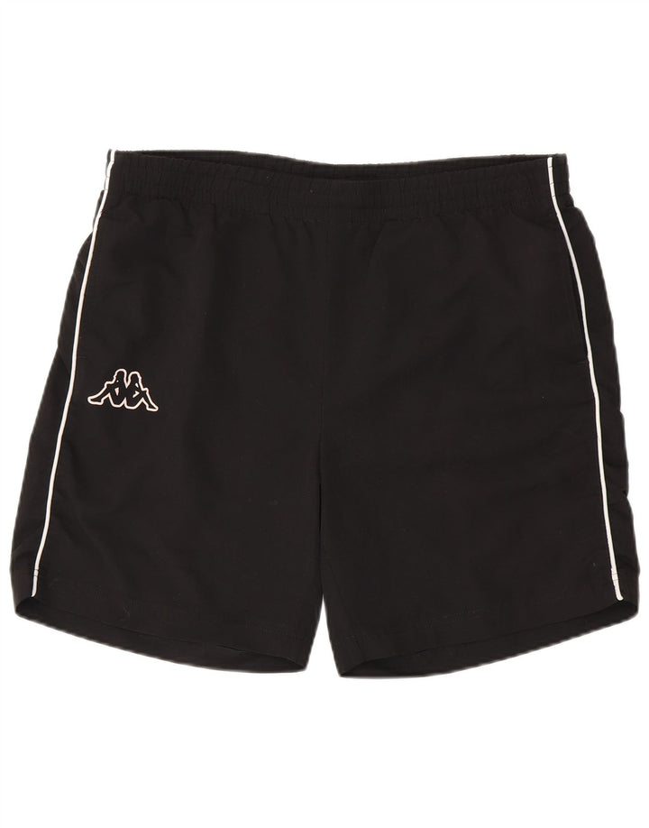KAPPA Herren-Sportshorts, groß, aus schwarzem Polyester