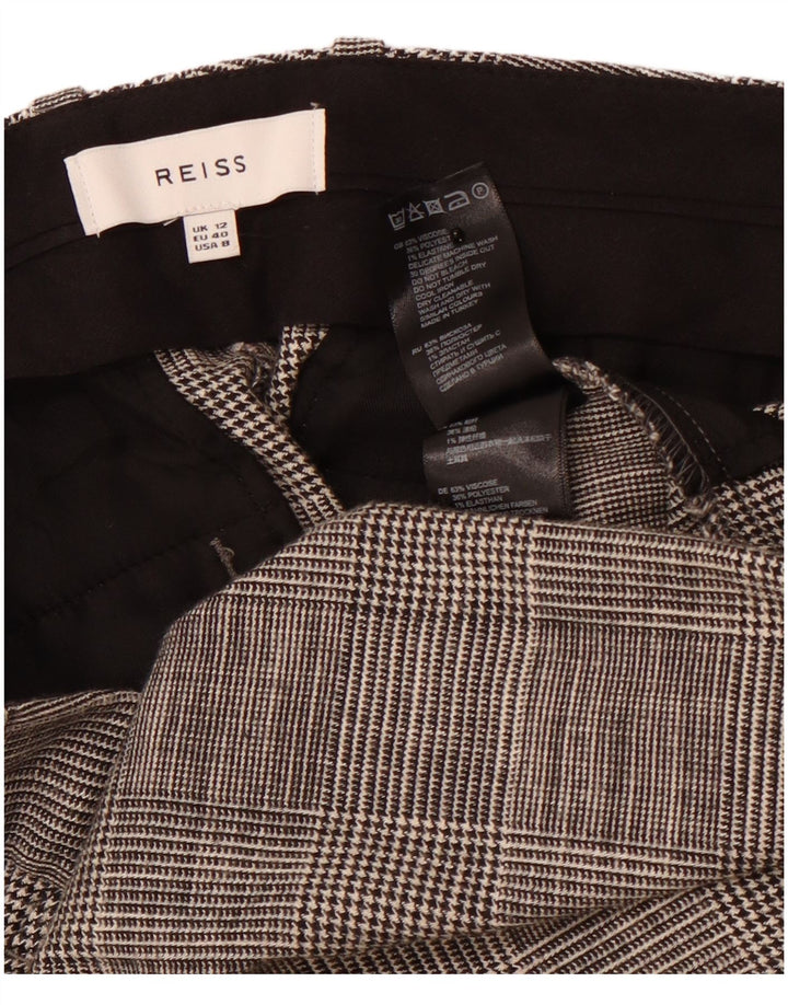 REISS Damen-Anzughose mit hoher Taille, UK 12, M, W32, L28, Grau