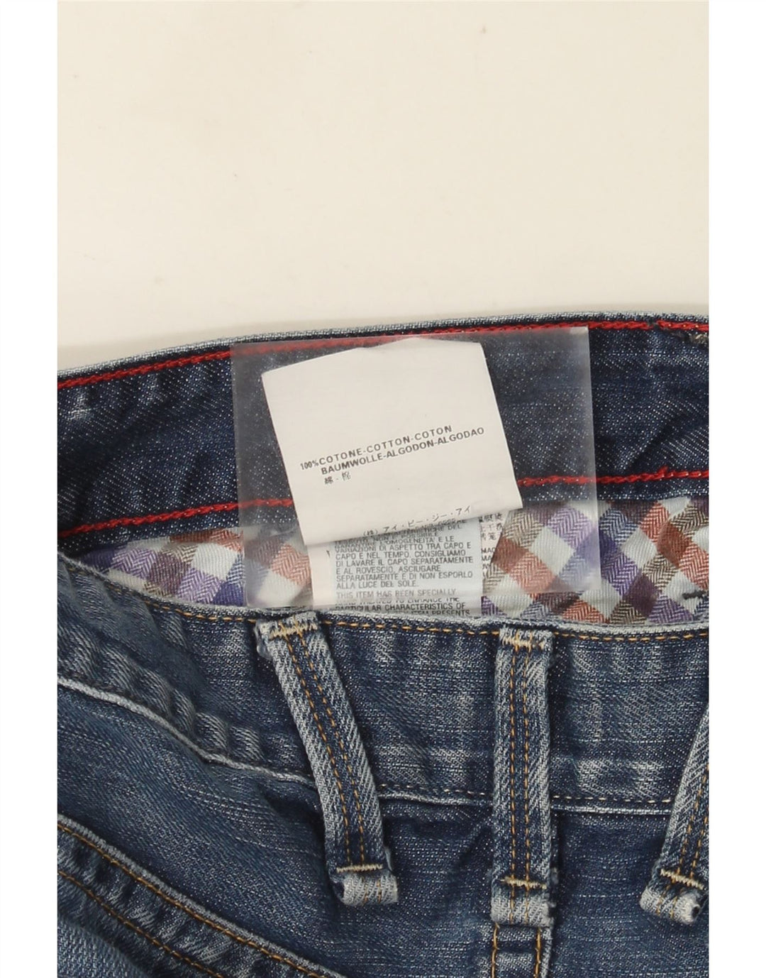 REPLAY Herren Straight Jeans W32 L34 Blaue Baumwolle