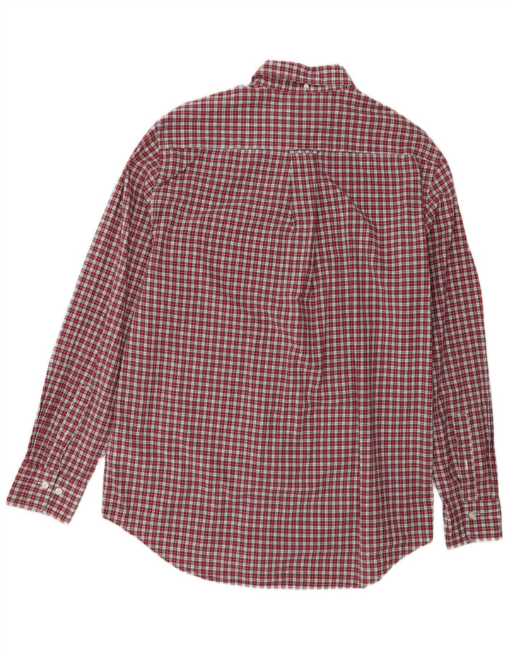 Gant Herren-Hemd mit normaler Passform, Größe 41/42, groß, rot kariert, Baumwolle