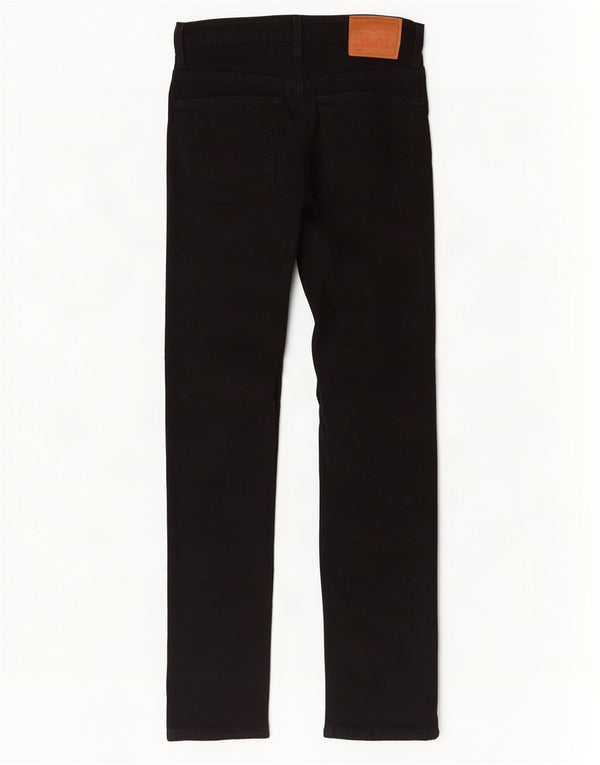 Levi's Damen 501 Straight Jeans W25 L30 Schwarze Baumwolle