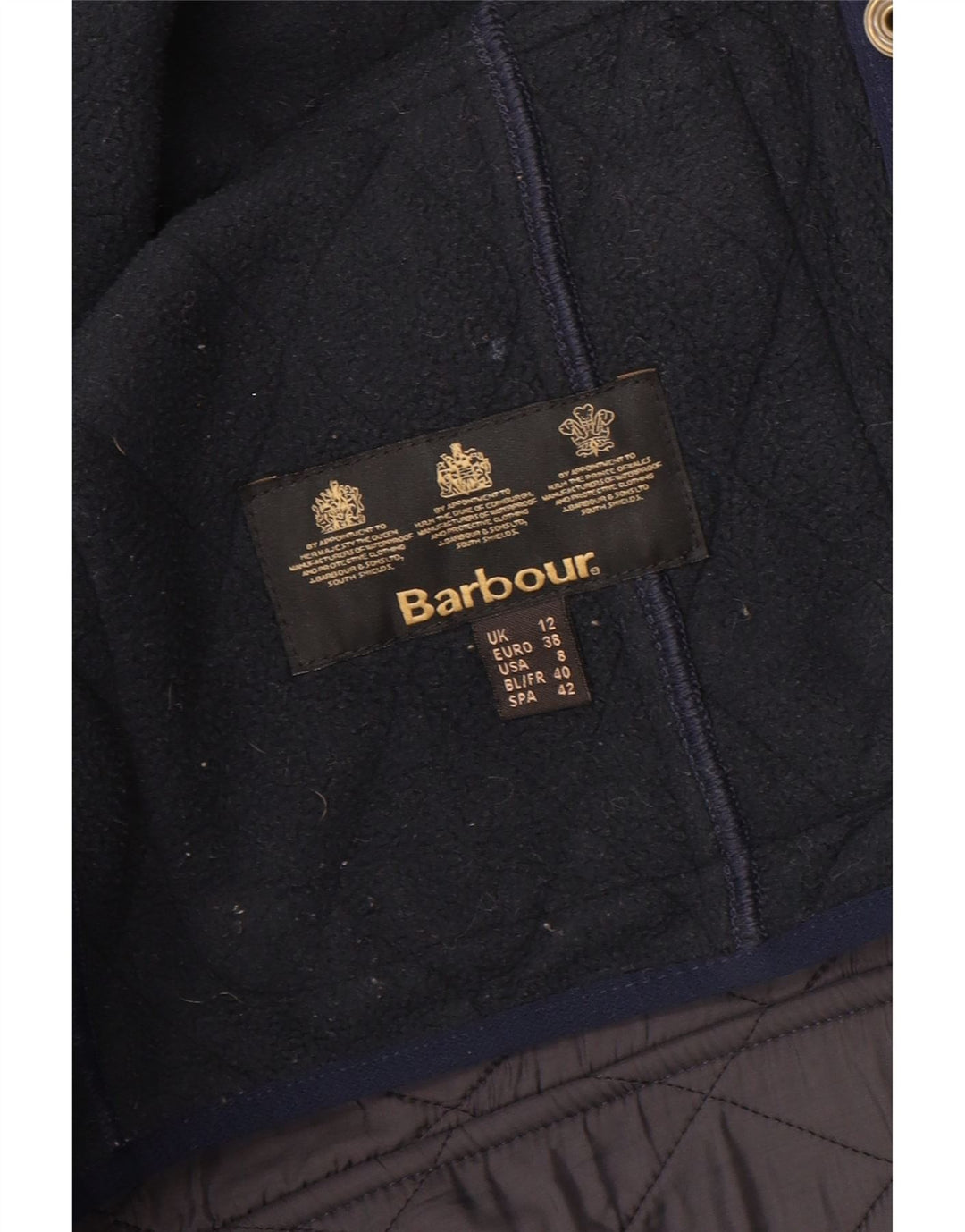 Barbour Damen Steppjacke UK 12 Medium Navy Blue Polyamid
