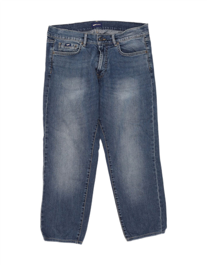 Gas Herren-Cropped-Jeans W33 L26 Blaue Baumwolle
