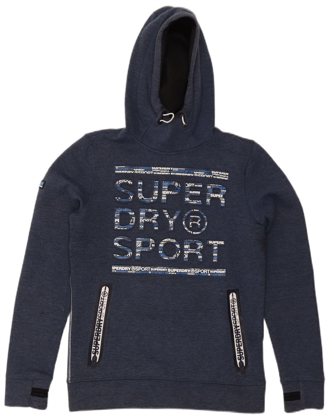 Superdry Herren-Kapuzenpullover mit Grafik, Größe S, Marineblau, Polyester