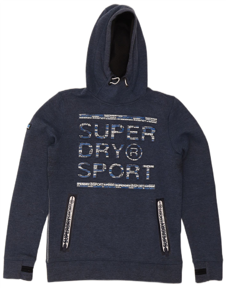 Superdry Herren-Kapuzenpullover mit Grafik, Größe S, Marineblau, Polyester