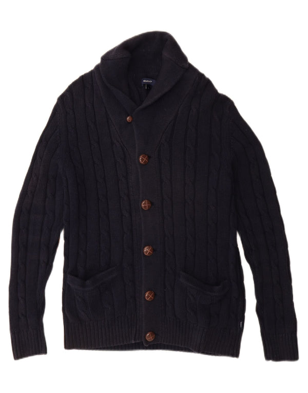 Gant Herren-Strickjacke, groß, marineblau, Baumwolle