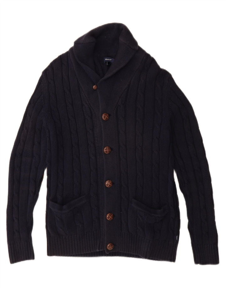 Gant Herren-Strickjacke, groß, marineblau, Baumwolle