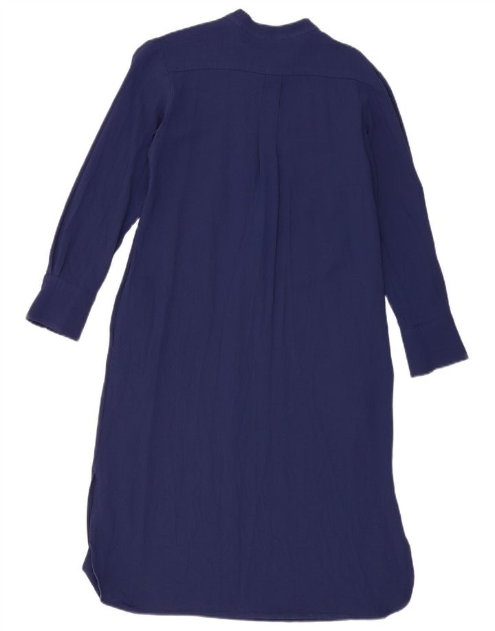 Max Mara Damen Weekend-Maxikleid mit langen Ärmeln, Gr. 14, Mittelmarineblau