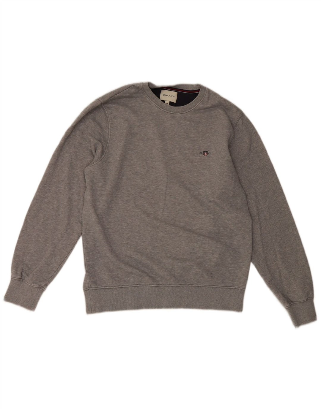 Gant Herren-Sweatshirt-Pullover aus mittelgrauer Baumwolle