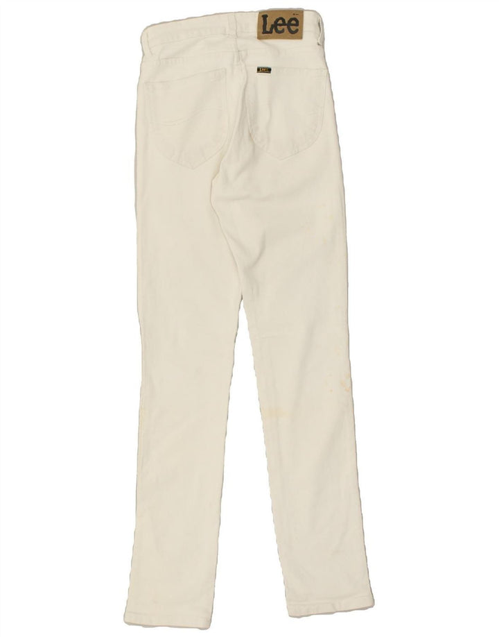 LEE Womens Skinny Jeans W28 L31  White Cotton | Vintage Lee | Thrift | Second-Hand Lee | Used Clothing | Messina Hembry 