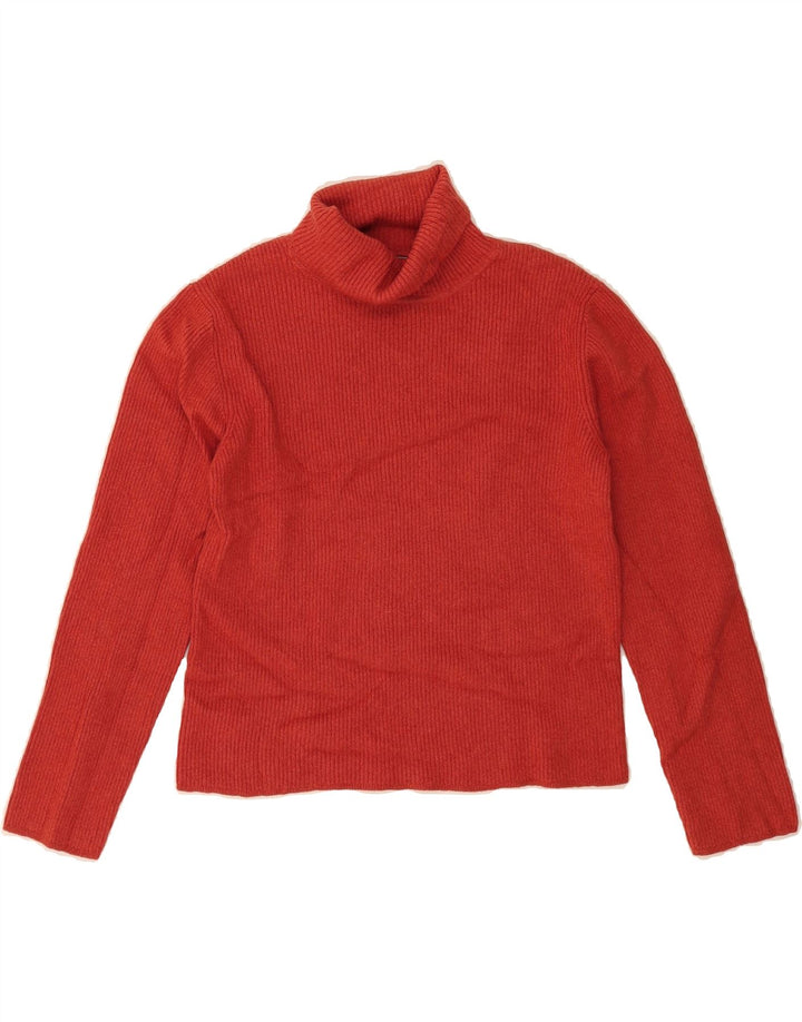 EDDIE BAUER Girls Crop Roll Neck Jumper Sweater 10-11 Years Medium Red Vintage Eddie Bauer and Second-Hand Eddie Bauer from Messina Hembry 