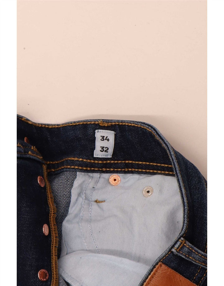 Jack & Jones Herren Slim Jeans W34 L32 Blaue Baumwolle