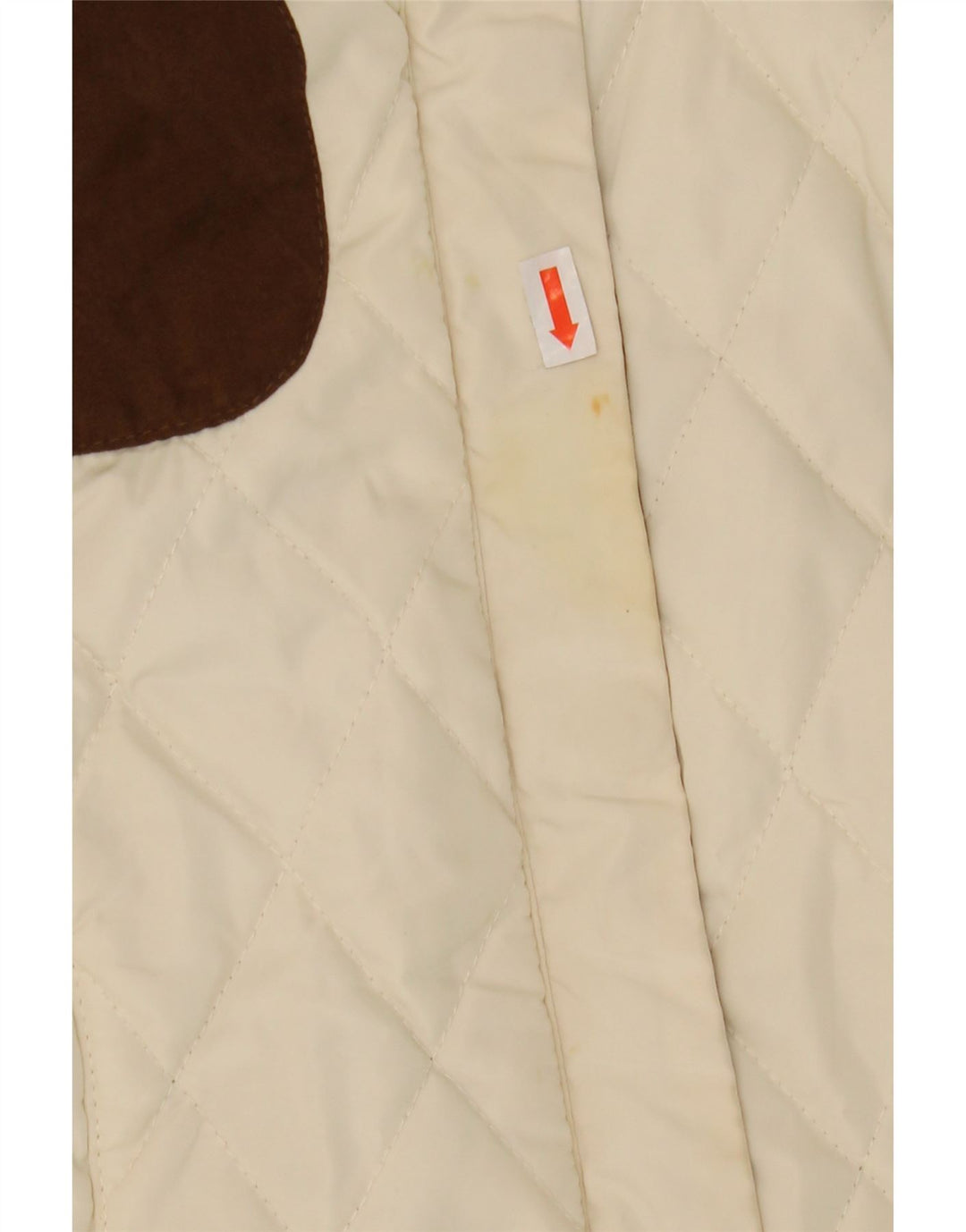 Zara Damen Steppweste UK 12 Medium Off White Colourblock Polyester