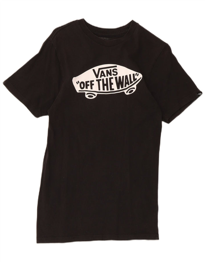 Vans Herren Slim Fit Graphic T-Shirt Top Small Schwarz Baumwolle