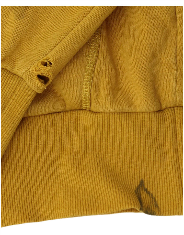 Ellesse Herren-Kapuzenpullover mit Grafik, Größe S, gelbe Baumwolle