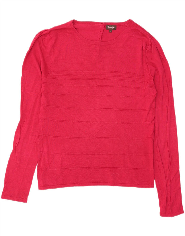 Phase Eight Damen-Pullover mit U-Boot-Ausschnitt, UK 14, Mittelrosa gestreift