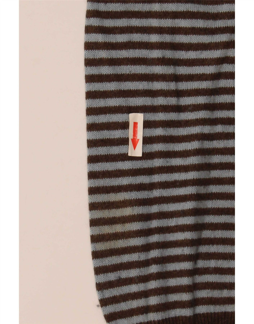 Gap Herren-Pullover mit V-Ausschnitt, groß, braun gestreift, Baumwolle