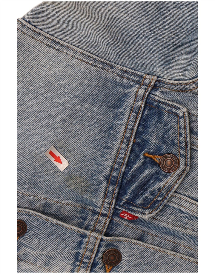 LEVI'S Damen Jeansjacke UK 10 Small Blaue Baumwolle