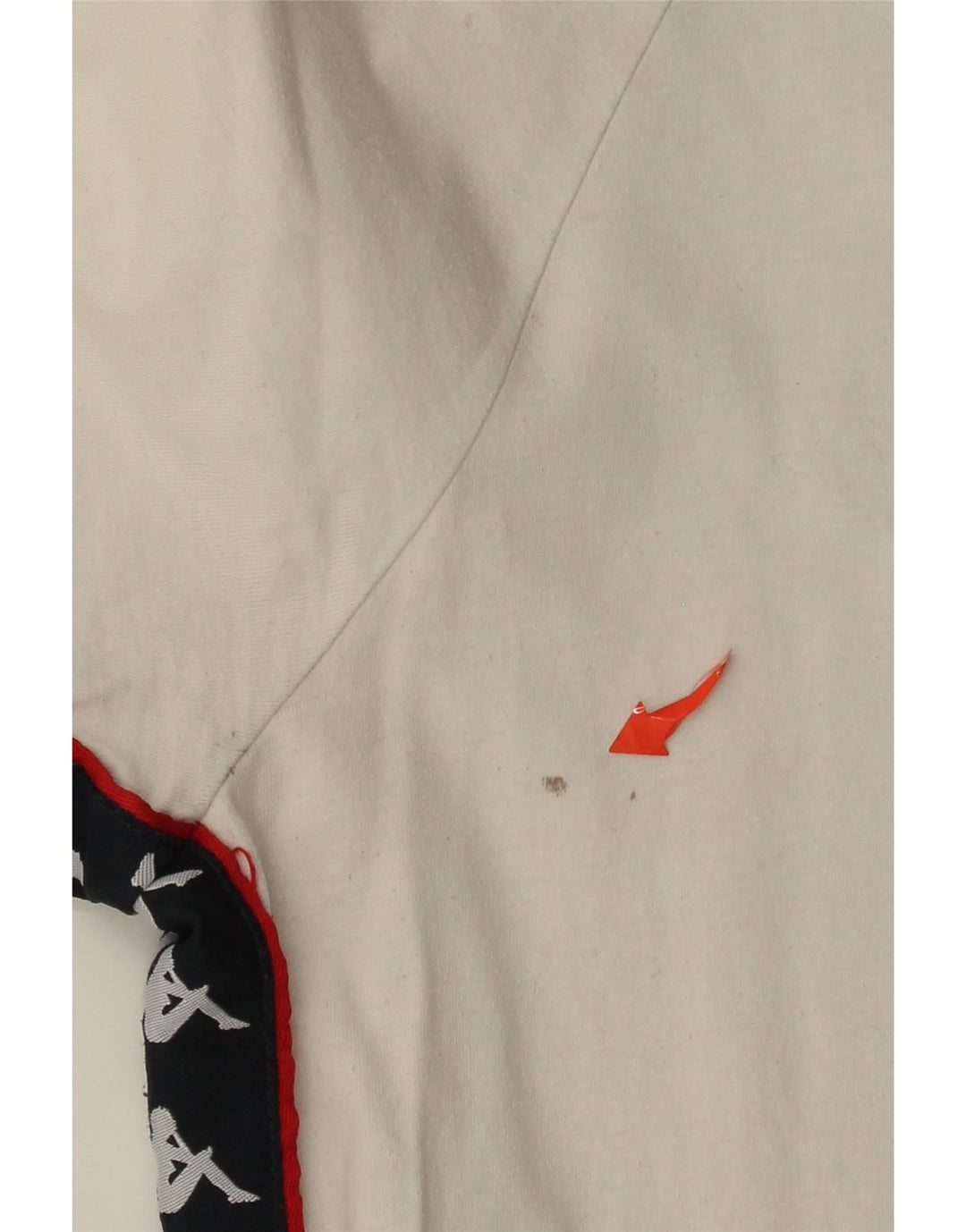 Kappa Herren-T-Shirt mit Grafik, Größe S, cremefarbene Baumwolle