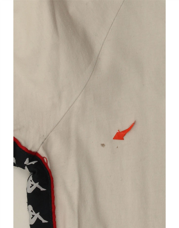 Kappa Herren-T-Shirt mit Grafik, Größe S, cremefarbene Baumwolle