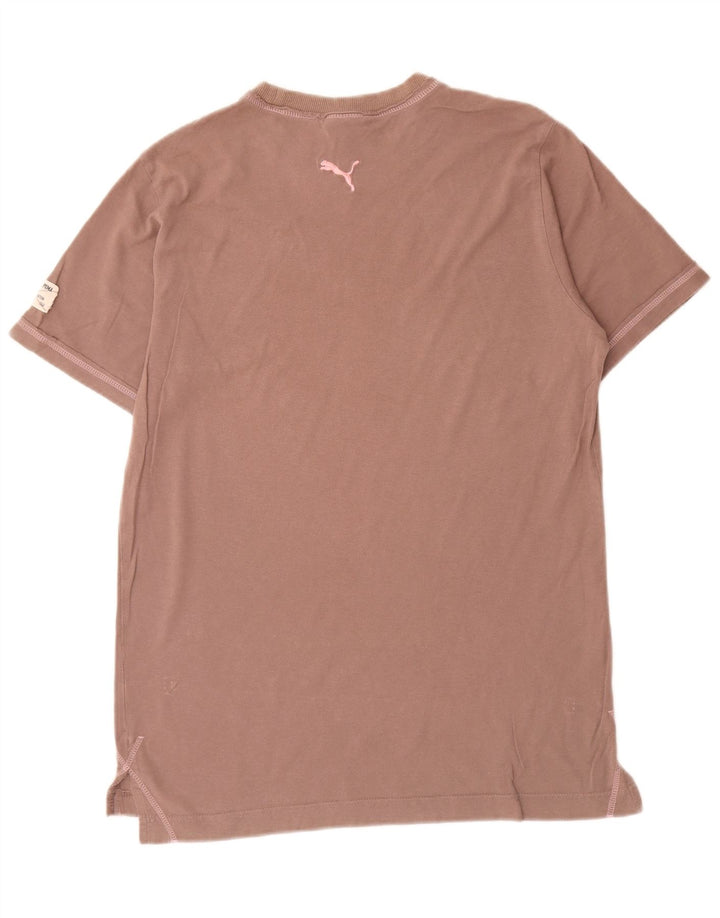 Puma Damen Graphic T-Shirt Top UK 14 Mittelbraun
