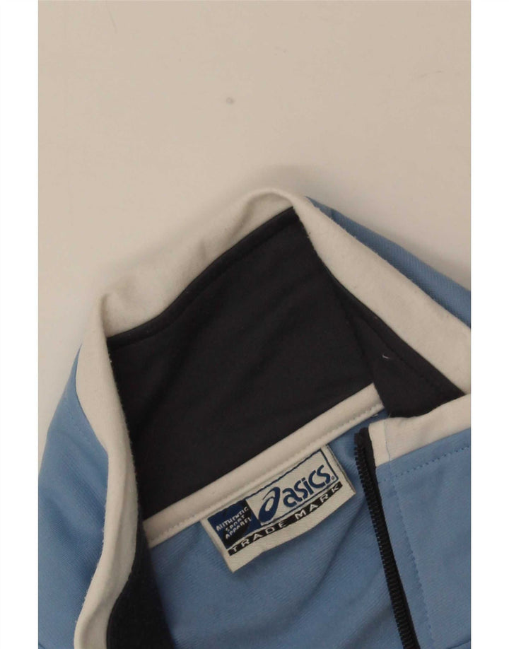 Asics Herren-Trainingsanzug-Top-Jacke, groß, blau, Farbblock