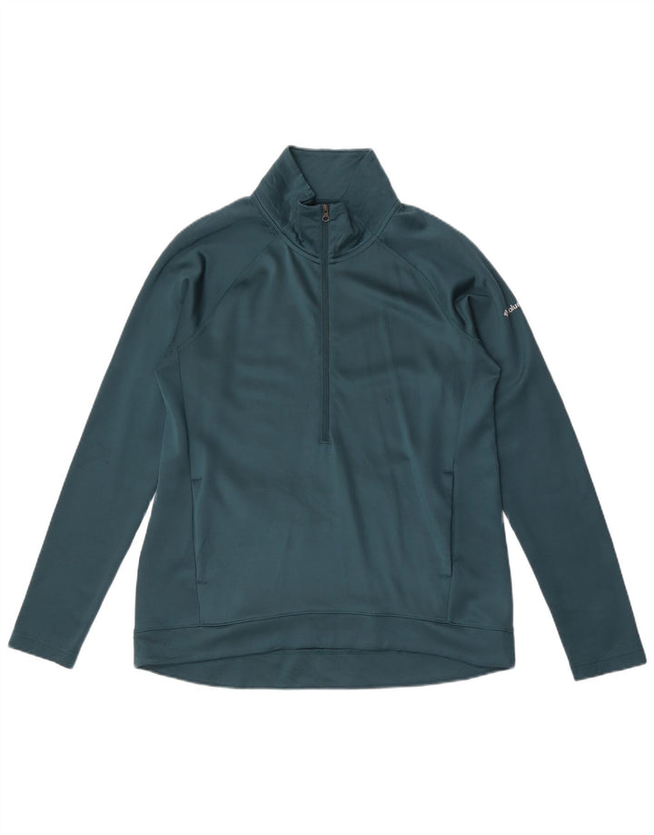 Columbia Herren-Pullover-Trainingsanzugoberteil mit Reißverschluss und Halsausschnitt, Gr. 10, Größe S, Grün, Polyester