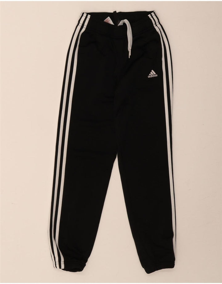 Adidas Jungen-Trainingshose, Jogginghose, 9–10 Jahre, schwarzes Polyester