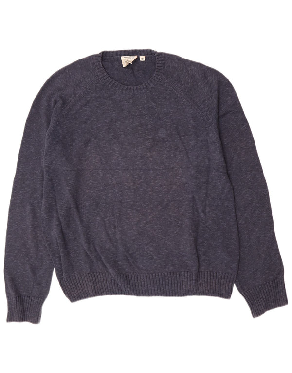 Timberland Herren-Pullover mit Rundhalsausschnitt, XL, marineblau gefleckte Baumwolle