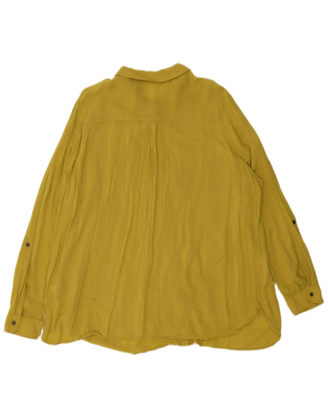 Marks & Spencer Damen Hemdbluse UK 20 2XL Gelbe Viskose