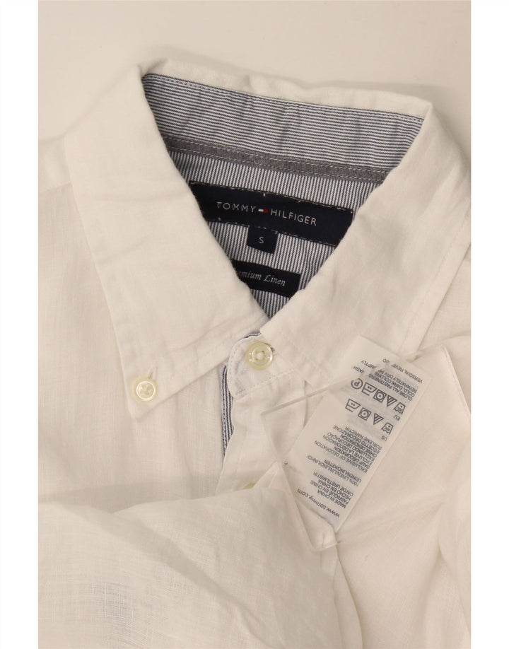 TOMMY HILFIGER Herrenhemd Kleines weißes Leinen