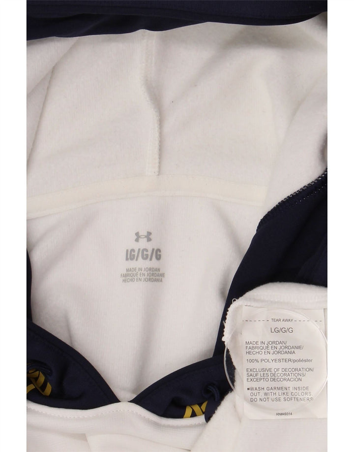 UNDER ARMOUR Herren-Kapuzenpullover mit Grafik, groß, weißes Farbblock-Polyester