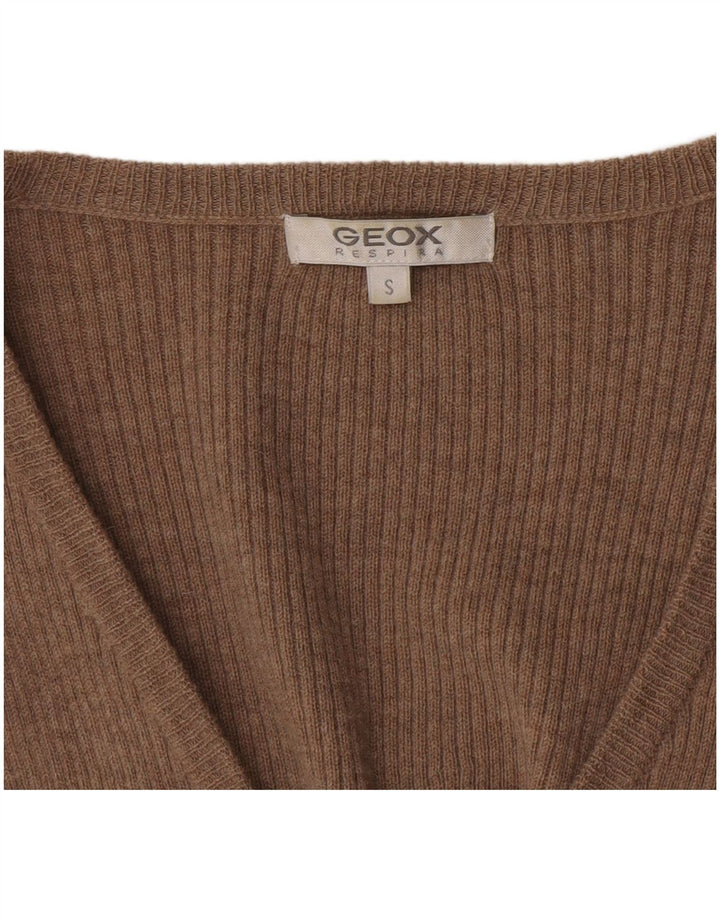 Geox Damen-Cardigan-Pullover UK 10 Small Brown