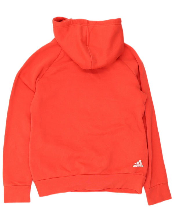Adidas Damen Graphic Hoodie Pullover UK 10 Small Rote Baumwolle