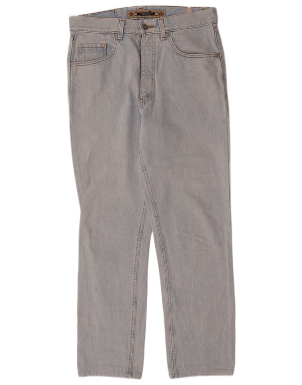 VINTAGE Damen-Jeans mit hoher Taille, gerade, W31, L30, blaue Baumwolle