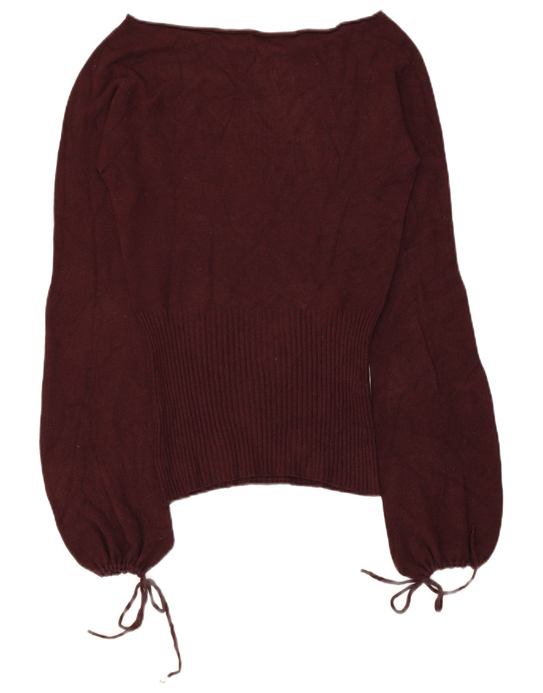 SIMONA BARBIERI Damen Twin-Set Top Langarm UK 12 Medium Maroon