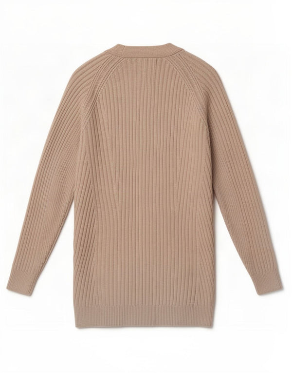 Marks & Spencer Offener Damen-Cardigan-Pullover UK 10 Small Beige Polyester