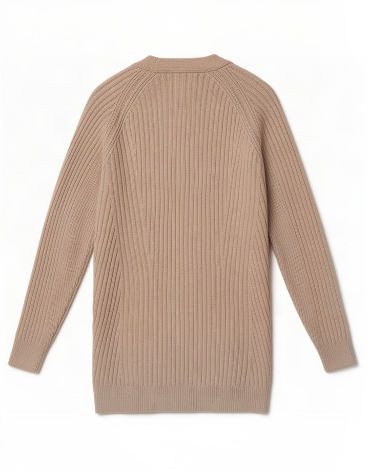Marks & Spencer Offener Damen-Cardigan-Pullover UK 10 Small Beige Polyester